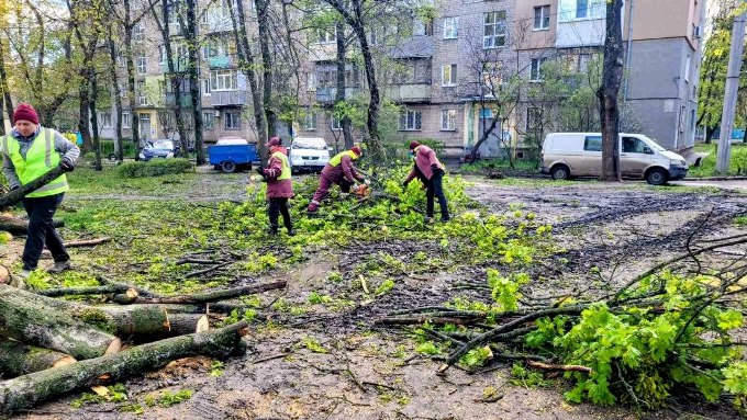 Новини Харкова: ліквідація наслідків сильного вітру